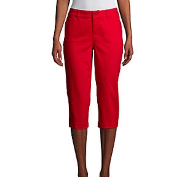 St. John's Bay Mid Rise Secretly Slender Capris Women's 4 NWT - Picture 1 of 2